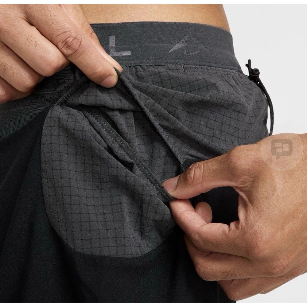 Mens Size M Nike Trail Second Sunrise 5" ADV Running Shorts Black HJ3572-010 NEW - Picture 12 of 16